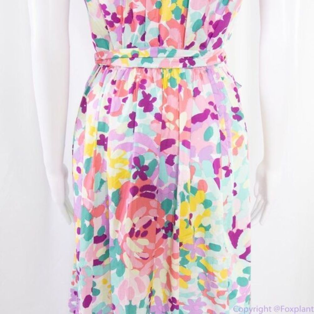 NWT kate spade Painted Petals Floral Cotton Shirtdress, Pastel - Picture 11 of 15